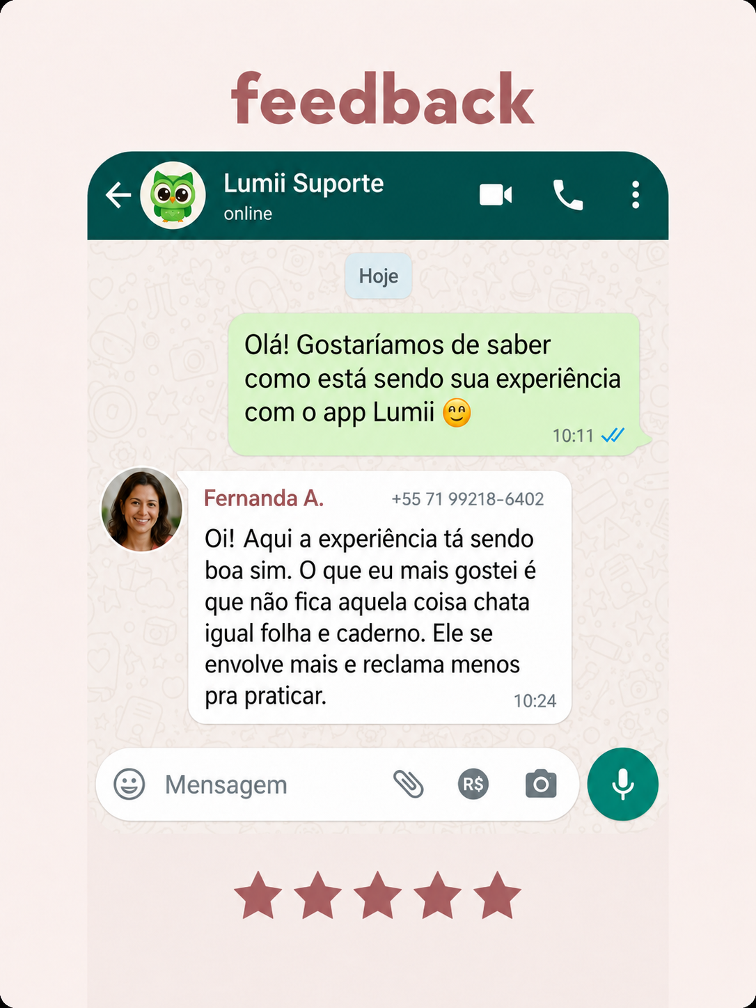 Depoimento de cliente Lumii